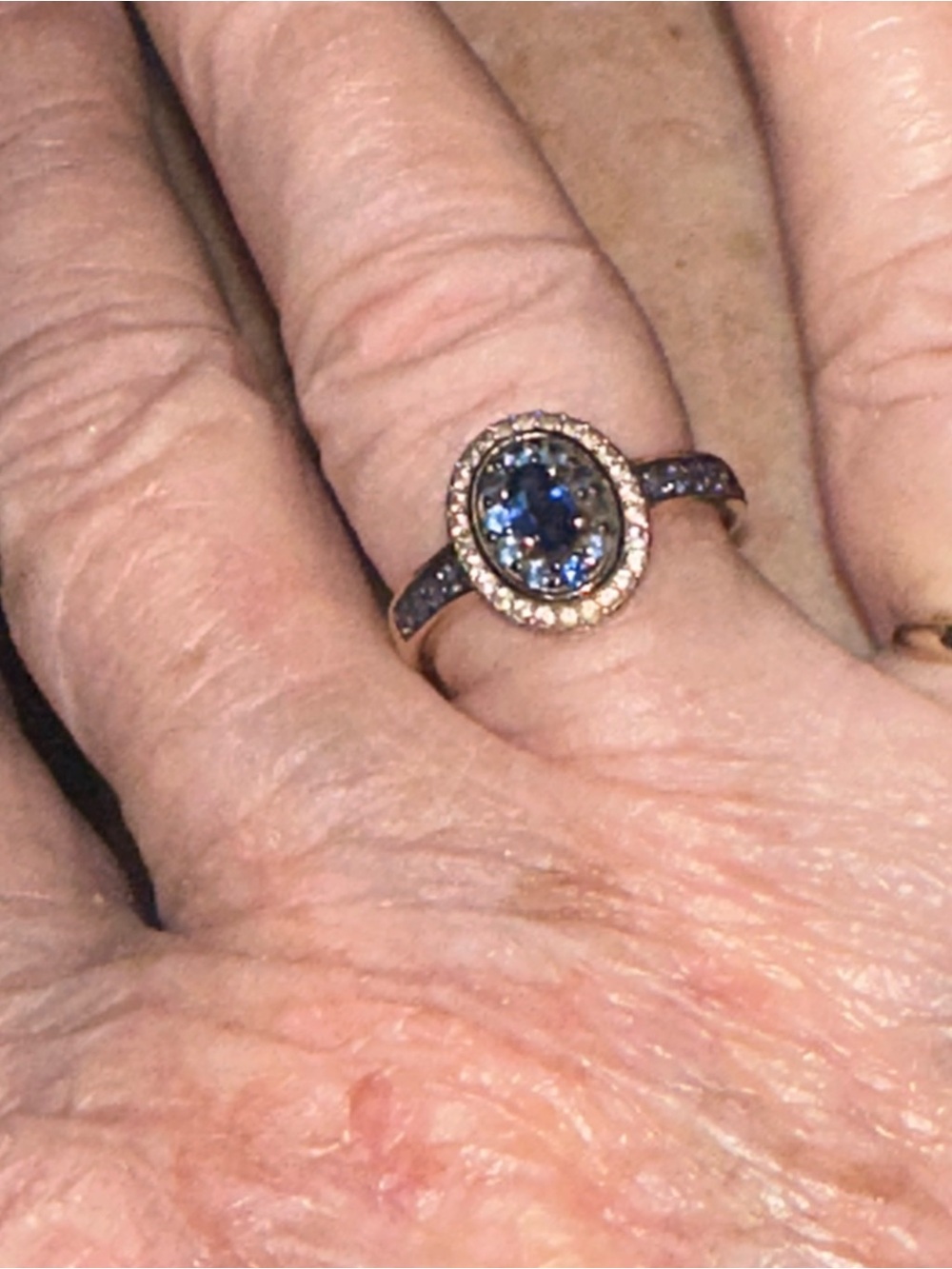 Blue Sapphire Ring Sz 6